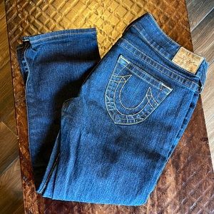 EUC True Religion Kate Capri  Jeans. Size 32